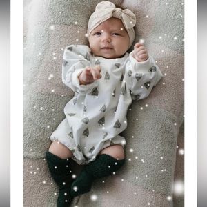 Adorable White and Gray Kids Bodysuit
